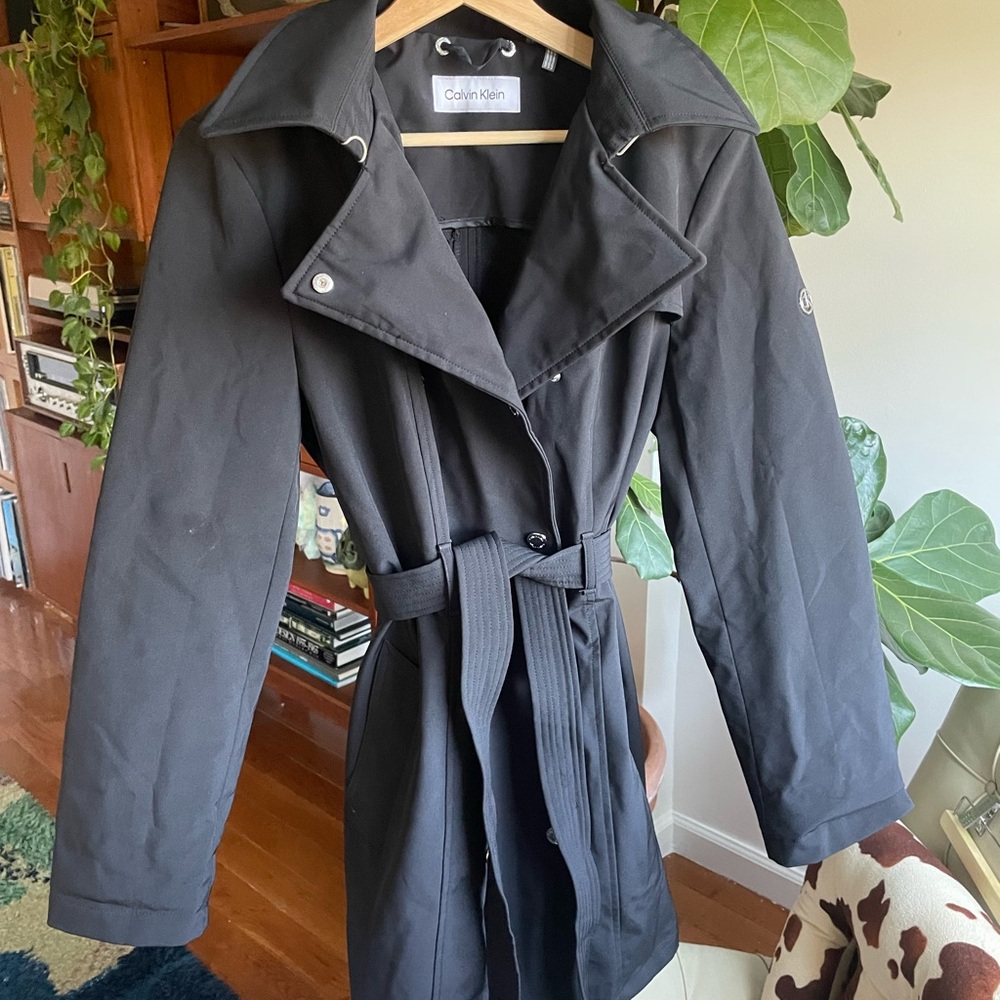 Calvin Klein Charcoal Women's Trench Coat